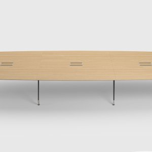 White back-painted glass top on a UniTable table by ICF