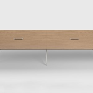 Clear glass UniTable table by ICF with 15 mm top