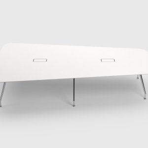 Barrel-shaped UniTable table by ICF in a boardroom