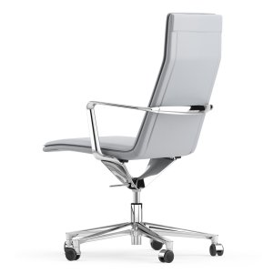 Valea with headrest in dark leather