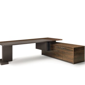 Fixed pedestal for a 110 cm deep table