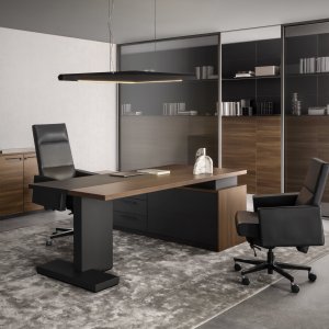 Melamine top on an Inca desk