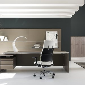 Athos pedestal with single-key simultaneous drawer locking