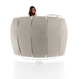 White base and felt glides of the Funny Sat desk