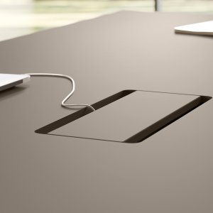 Jera director table with top-access for concealed cabling