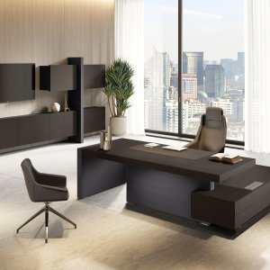 Jera executive office furniture with wood-effect 3d-foil finish