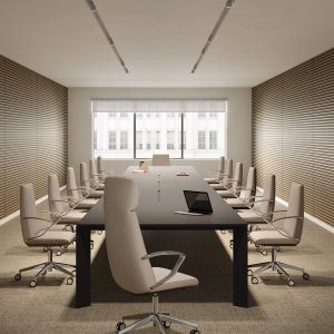 Kastel boss chair Klivia with linear stitching on the backrest