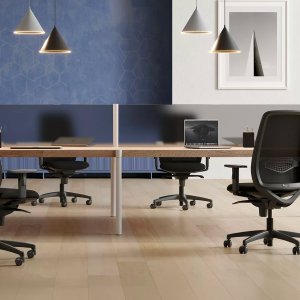 Light grey Key Go KYG225 task chair from Kastel, front view