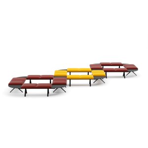 Corner module of the Kiik sofa at 90 degrees