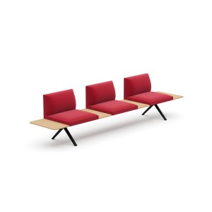 Kiik console at 105 cm behind a modular sofa
