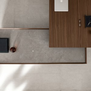 Square Kyo table 2400 by 2400 in checkerboard walnut