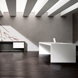 Wireless charger in the gres top of a Kyo credenza