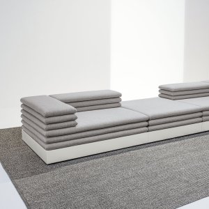 Glossy grey lacquer finish on an Acamante base, photographed at an angle