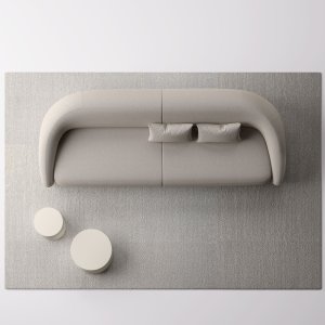 Visitor chairs in a reception: the Apper three-seater sofa by LaCividina
