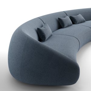 Waiting area with a straight Apper element without arms along the wall