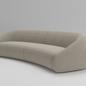 Graphite-stain ash base under a LaCividina Apper modular sofa