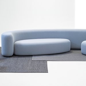 The whole Lisse sofa by LaCividina photographed straight on