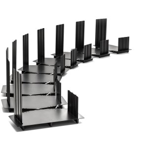 Backless Osaka bench used from both sides in an atrium