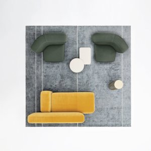 Corporate waiting area with Suiseki sofas