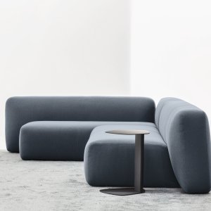 Corner composition of the modular Suiseki sofa