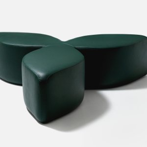 Conic pouffe Waves, 48 cm across