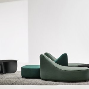 Reception seating Waves composed on a floor plan