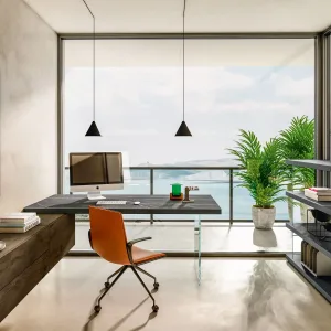 XGlass panel inset in the Air Desk top
