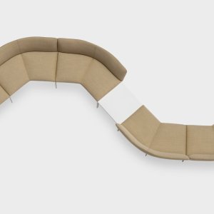 ADD bench with outer-edge backrests