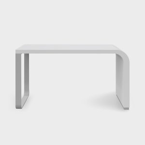 White powder-coated metal of the Brunch table