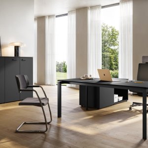 5th Element meeting table with bridge legs