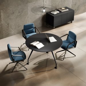 Énosi cabinet with rear-lacquered glass doors and chrome handles