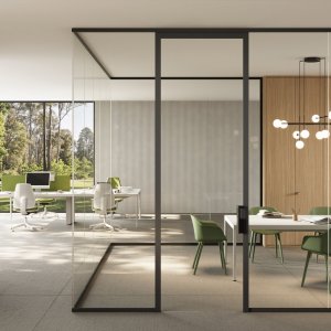 Mood glass partition walls in a corporate office in Mumbai
