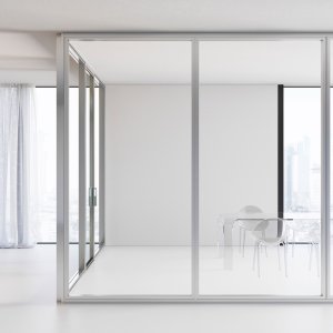 Mood Box glazed modules mounted above an equipped storage wall