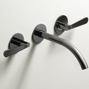Thermostatic shower set Lutezia by Cea Design with hand shower and silk grey hose