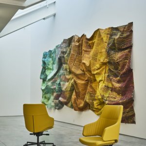 Stitching detail on the Italia chair by Luxy