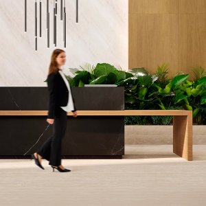 Reception desks for corporate entrances, Kyo by Martex