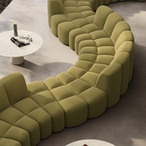Semicircular composition of the Array sofa system