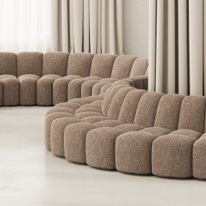 Array by mdf italia with a walnut coffee table