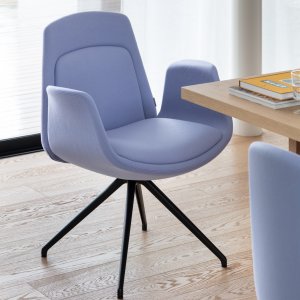 Nordic visitor chair on a four-star swivel base