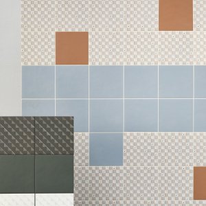 Lobby with a patterned Dintorni floor like a rug