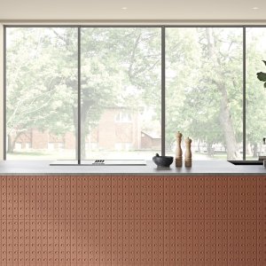 Punto Down Matt White, matt white listel with recessed dot