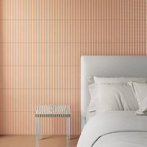 Listello with glazed edge closing a Rombini corner