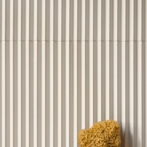 Vertical rhythm of Rombini battens in matt Blue