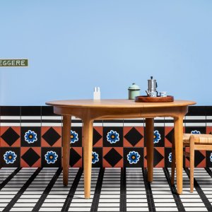 Parallel Black half-size format from Mattonelle Margherita by Mutina