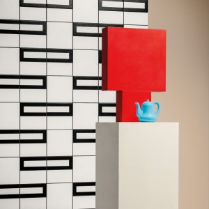 Rhombus Black tile from the Mattonelle Margherita range by Mutina