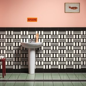 Frame Black half-size format from Mattonelle Margherita by Mutina