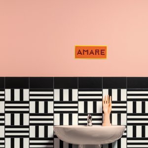 Marghe Half Black half-size format from Mattonelle Margherita by Mutina