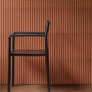 Fine 2 cm battens of Rombini Triangle Extra Small in Matt Red