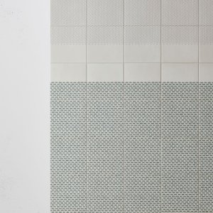 Tape collection Zigzag White pattern on white base tile