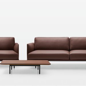 New York three-seater sofa by Quinti in a corporate lobby